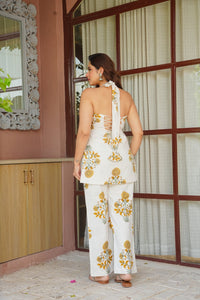Yellow Buta Co-ord Set - back view