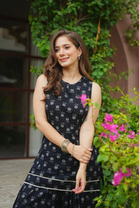 Black Buta Farshi Set - styled close-up