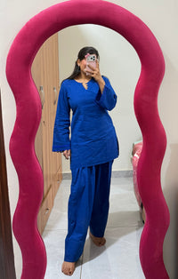 ROYAL BLUE FARSHI SALWAR SET