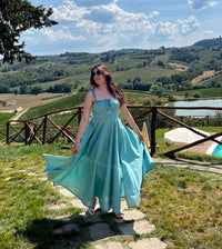 Aqua Blue Bustier Dress