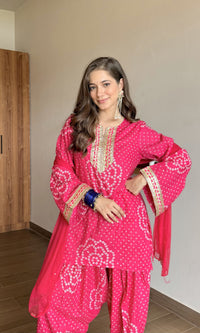 Gulab Rosette Farshi Salwar Set