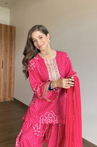 Gulab Rosette Farshi Salwar Set