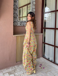 Summer Bloom Halter Neck Farshi Salwar Set