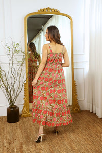 Carnation Summer Red Dress