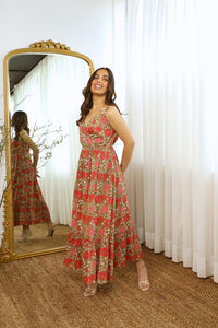 Carnation Summer Red Dress